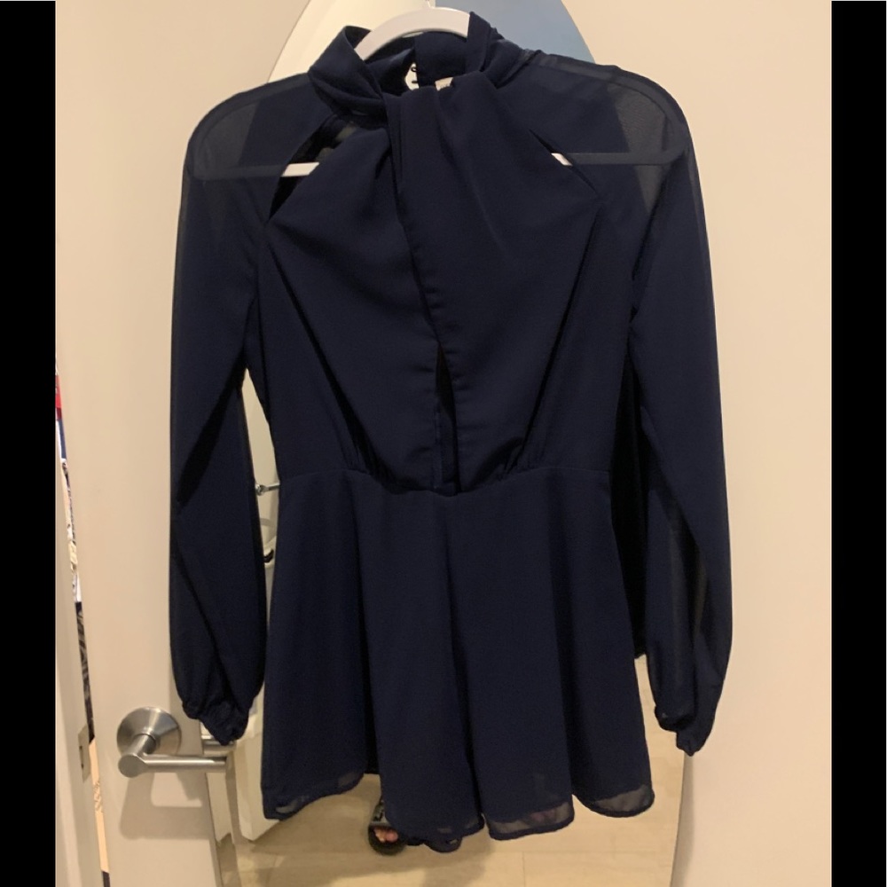 Navy Cotton Candy Romper